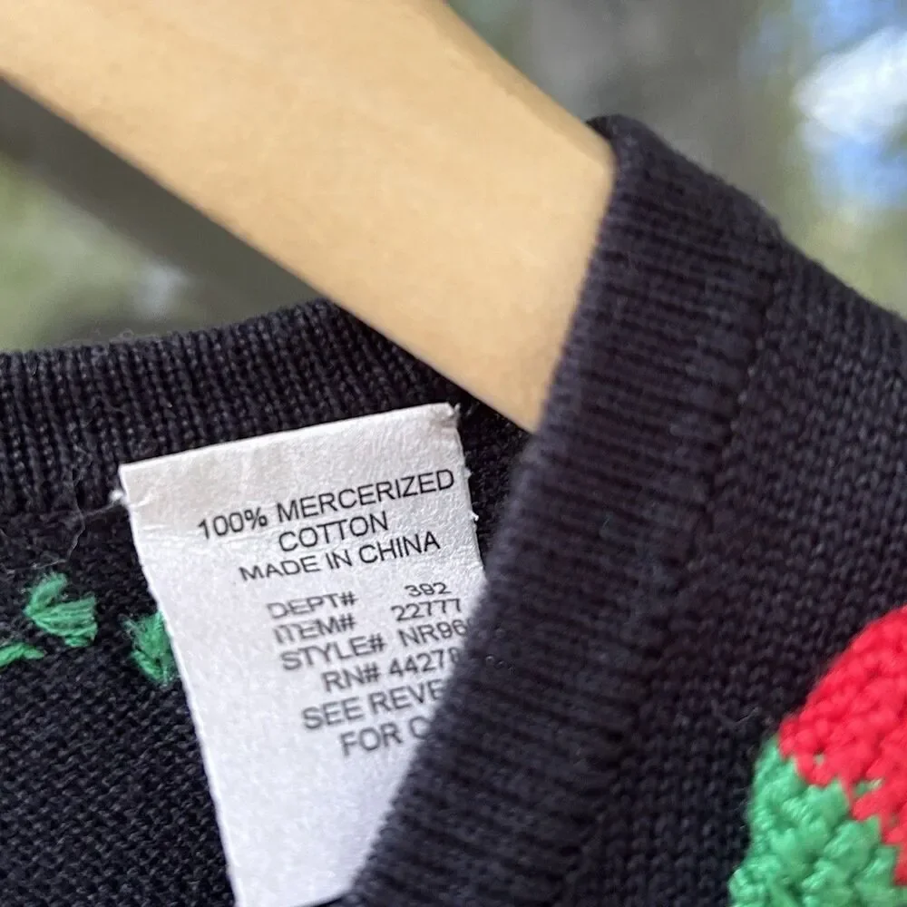 Christina Rotelli Cat Sweater Cat Fiesta 3D Size Small Mexican Margarita Vintage - Picture 6 of 12